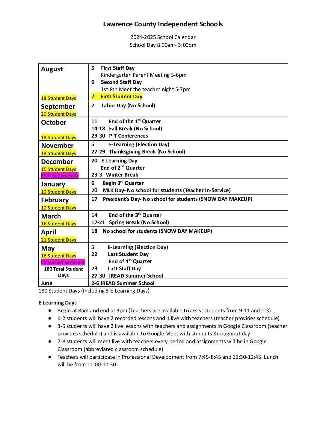 Trine University Academic Calendar 2025